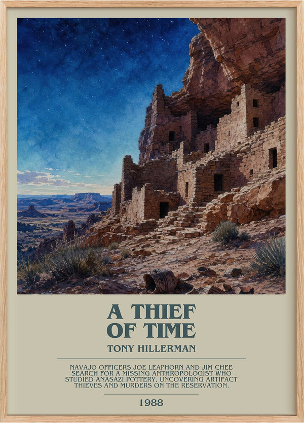 A Thief of Time Bookish Wall Art by Tony Hillerman