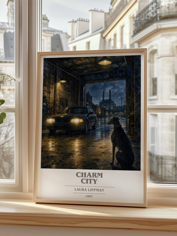 Charm City book cover poster colour and style options – Laura Lippman book art