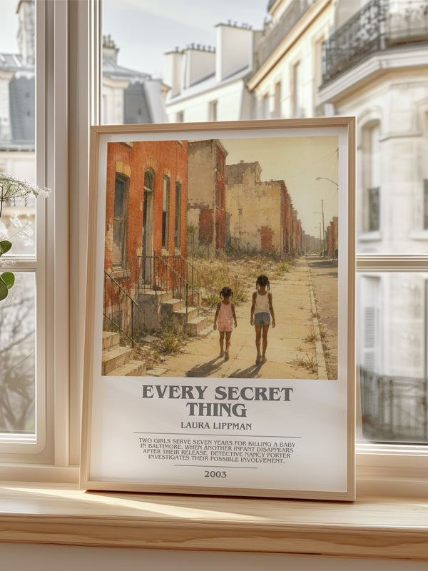 Every Secret Thing bookish poster colour and style options – Laura Lippman book art