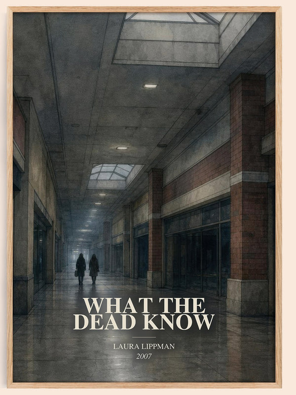 What the Dead Know watercolour book poster by Laura Lippman – framed literary art print