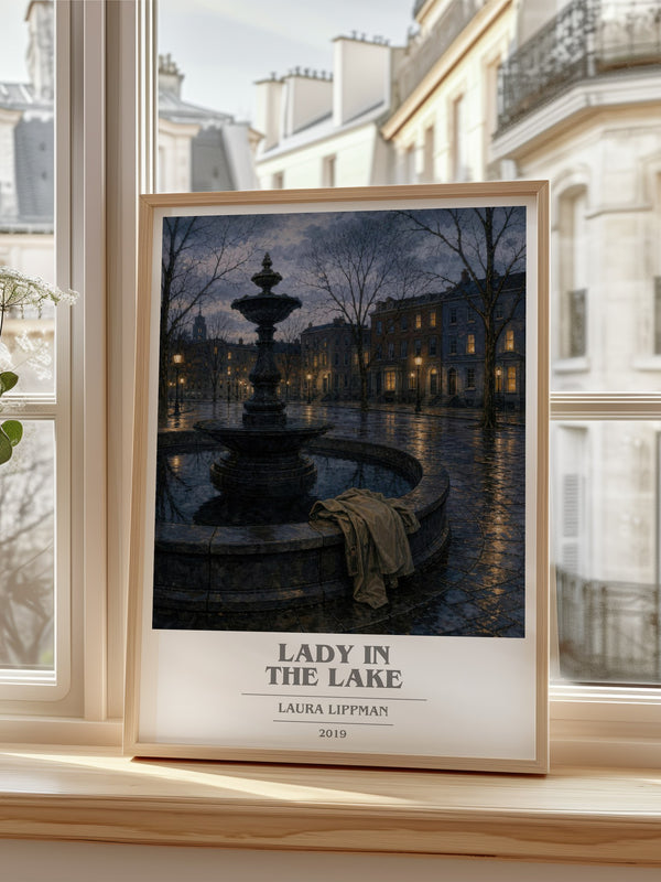 Lady in the Lake book cover poster colour and style options – Laura Lippman book art