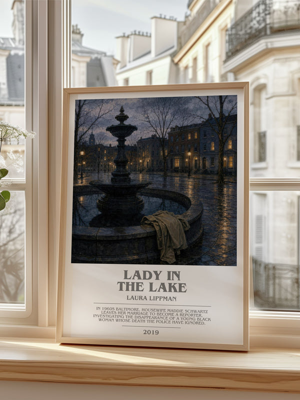 Lady in the Lake bookish poster colour and style options – Laura Lippman book art