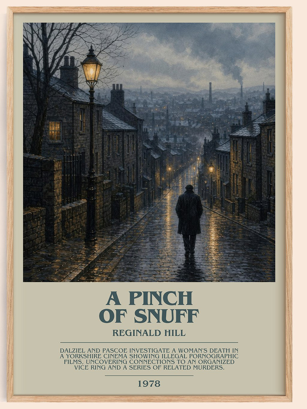 A Pinch of Snuff bookish book poster by Reginald Hill – framed literary art print