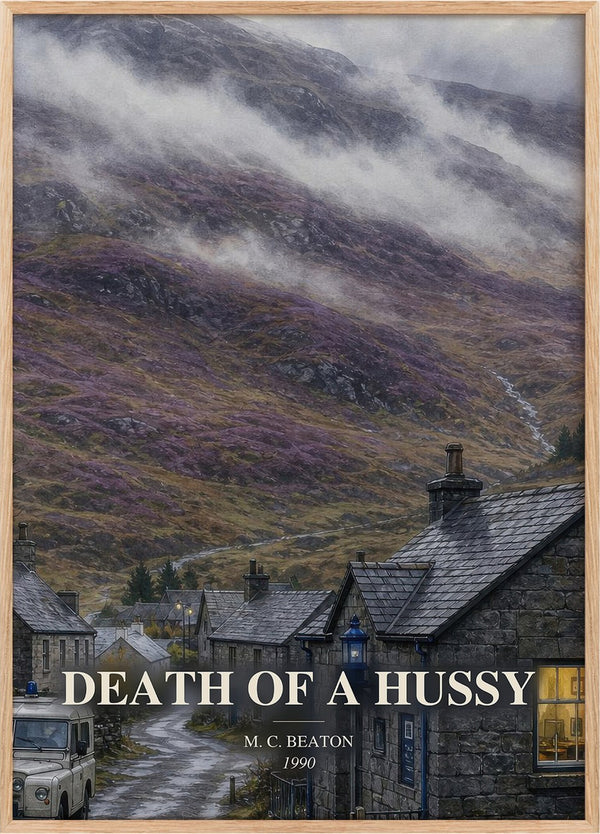 Death of a Hussy Book Watercolour Illustration by M. C. Beaton