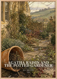 Agatha Raisin and the Potted Gardener Book Watercolour Illustration by M. C. Beaton
