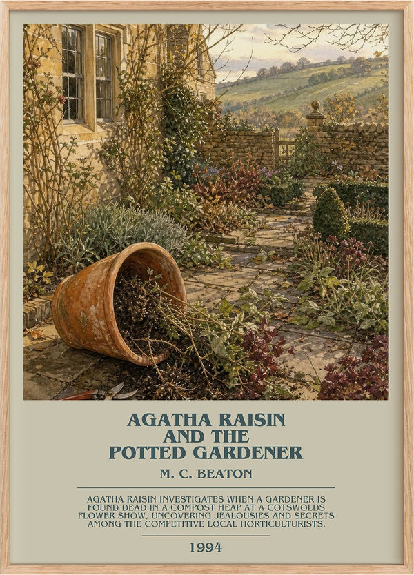 Agatha Raisin and the Potted Gardener Bookish Wall Art by M. C. Beaton