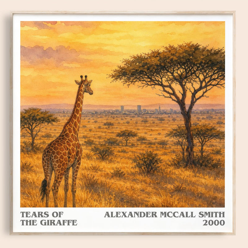 Tears of the Giraffe literary book poster by Alexander McCall Smith – framed literary art print
