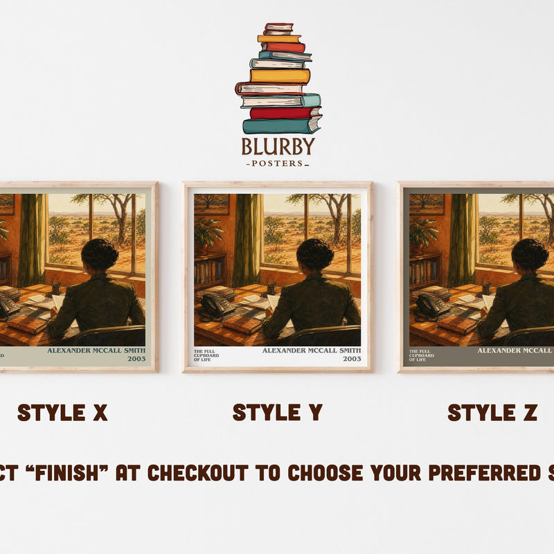 The Full Cupboard of Life literary print in frame leaning in hallway – mystery wall art