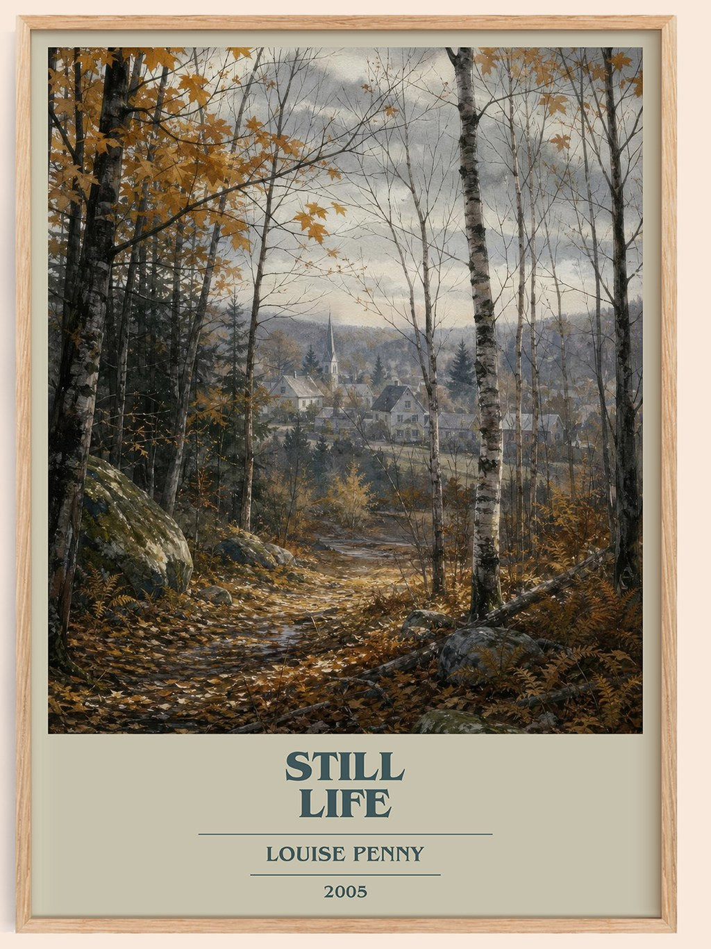 Still Life book cover book poster by Louise Penny – framed literary art print