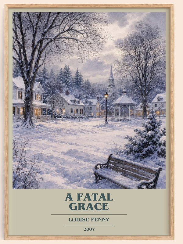 A Fatal Grace book cover book poster by Louise Penny – framed literary art print