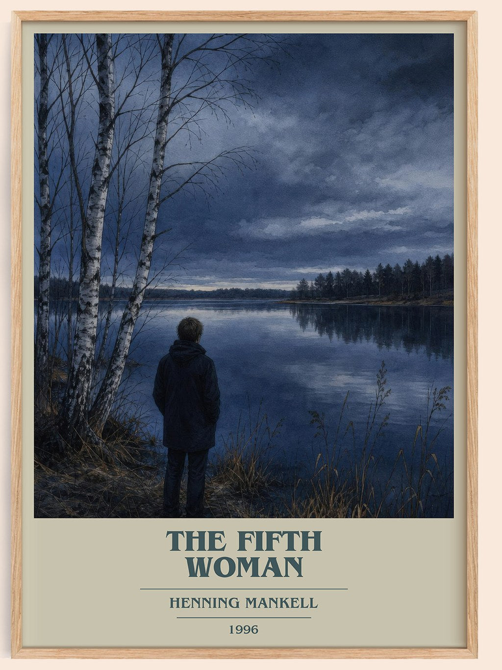 The Fifth Woman book cover book poster by Henning Mankell – framed literary art print