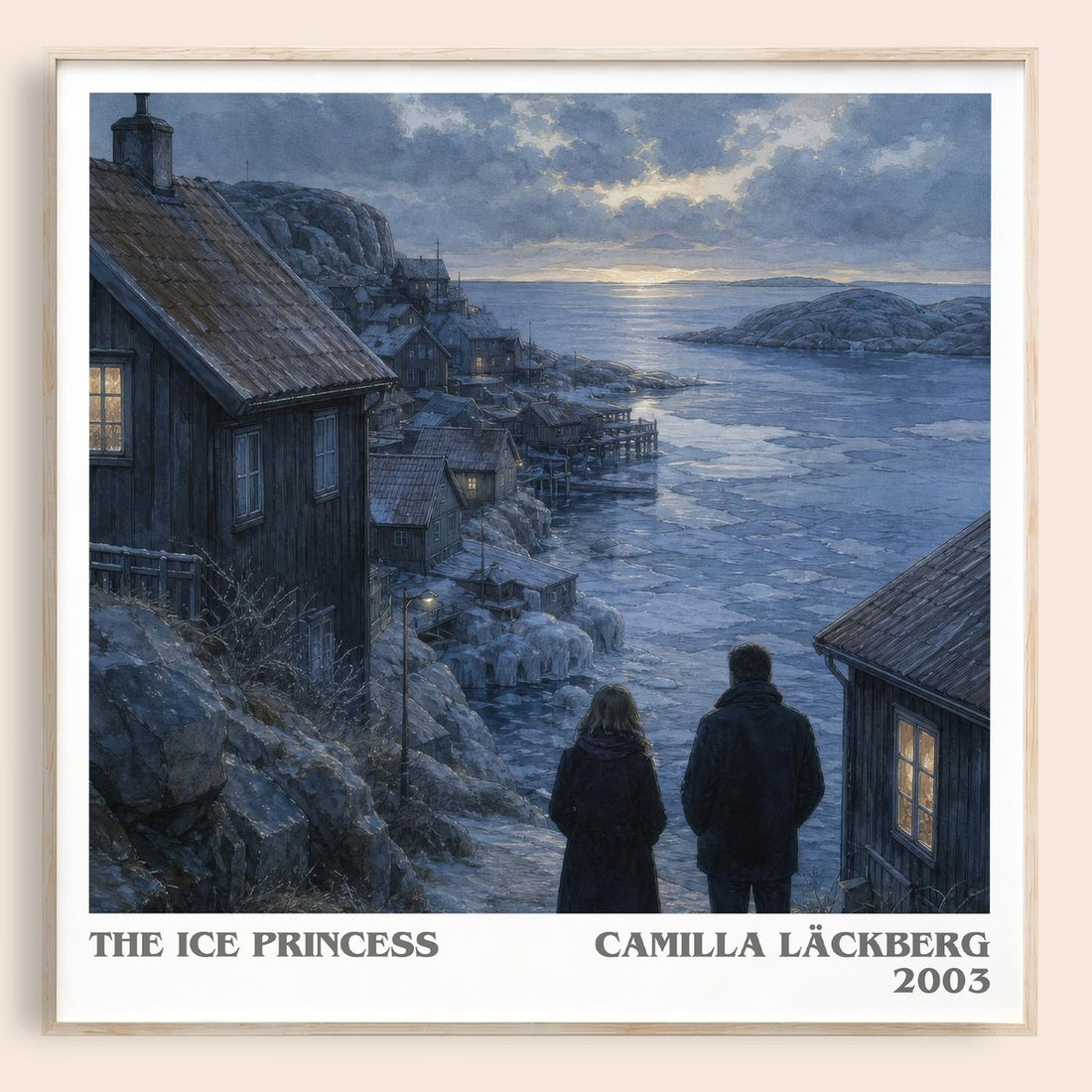 The Ice Princess literary book poster by Camilla Läckberg – framed literary art print