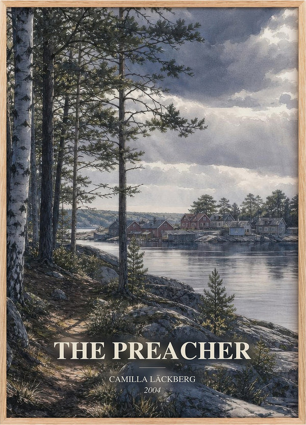 The Preacher Book Watercolour Illustration by Camilla Läckberg