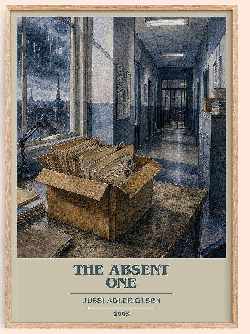 The Absent One book cover book poster by Jussi Adler-Olsen – framed literary art print
