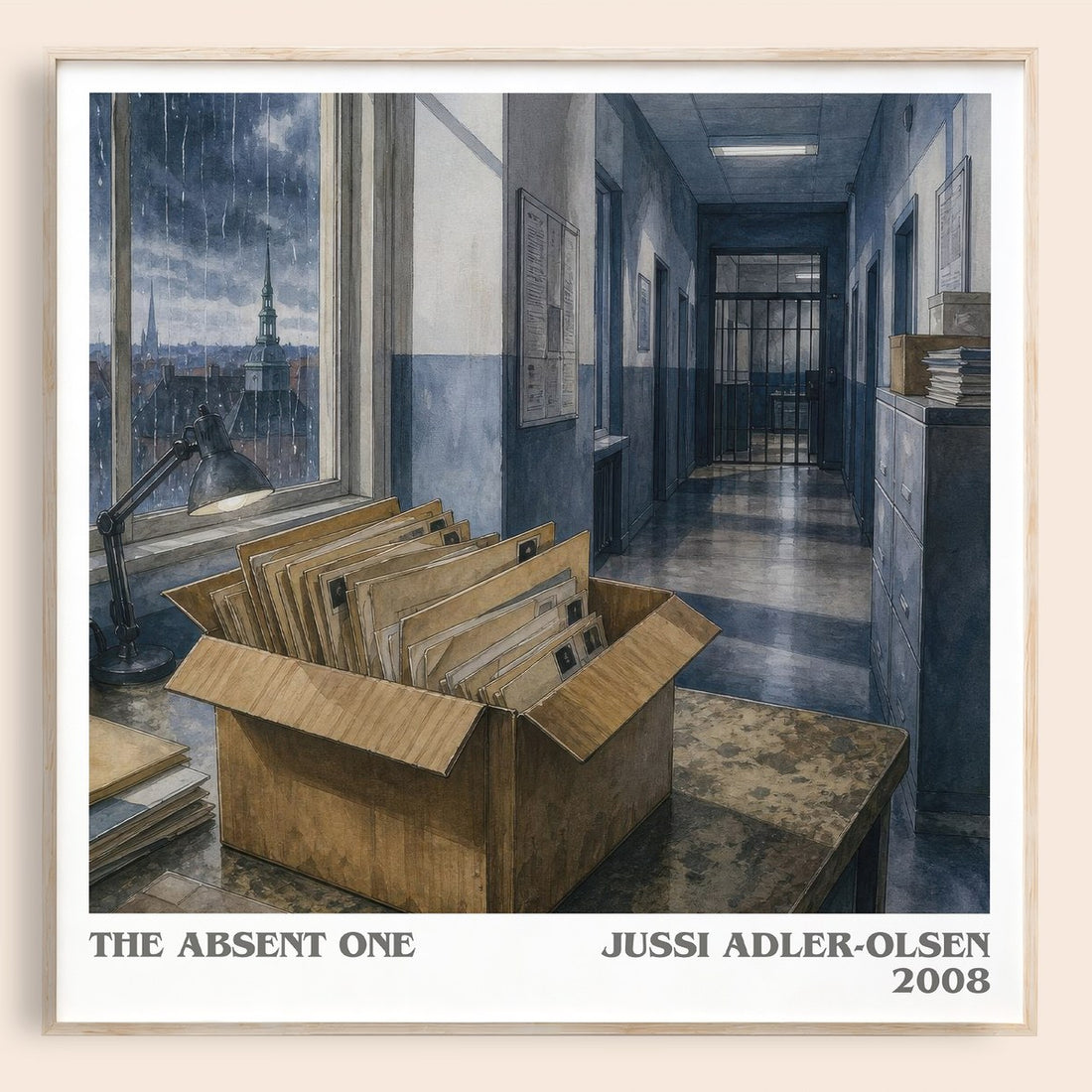 The Absent One literary book poster by Jussi Adler-Olsen – framed literary art print