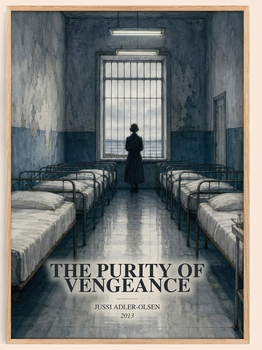 The Purity of Vengeance watercolour book poster by Jussi Adler-Olsen – framed literary art print