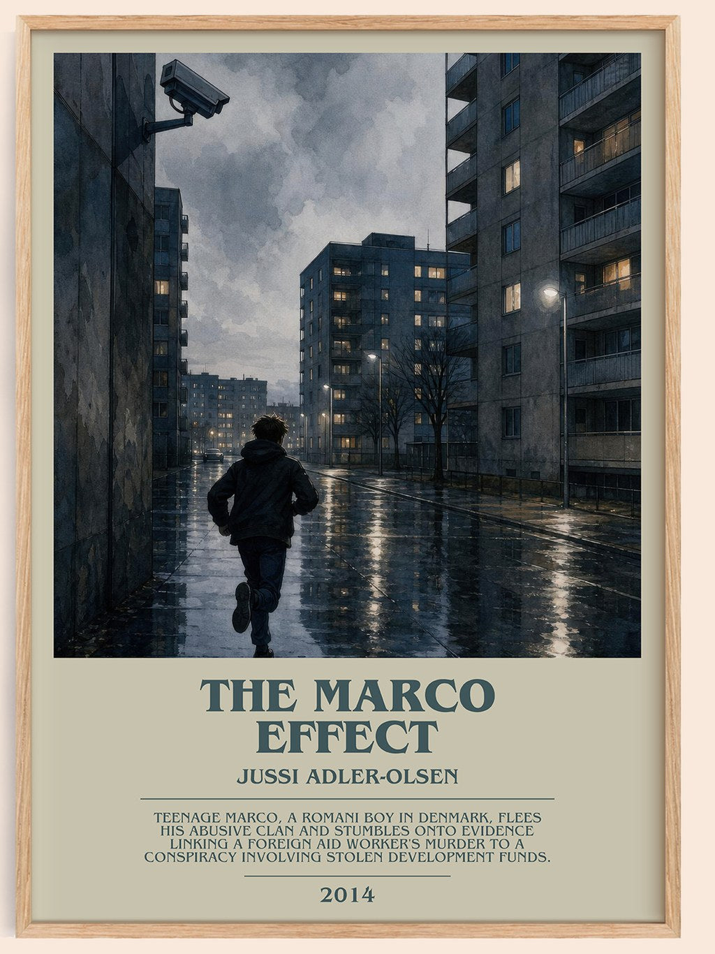 The Marco Effect bookish book poster by Jussi Adler-Olsen – framed literary art print