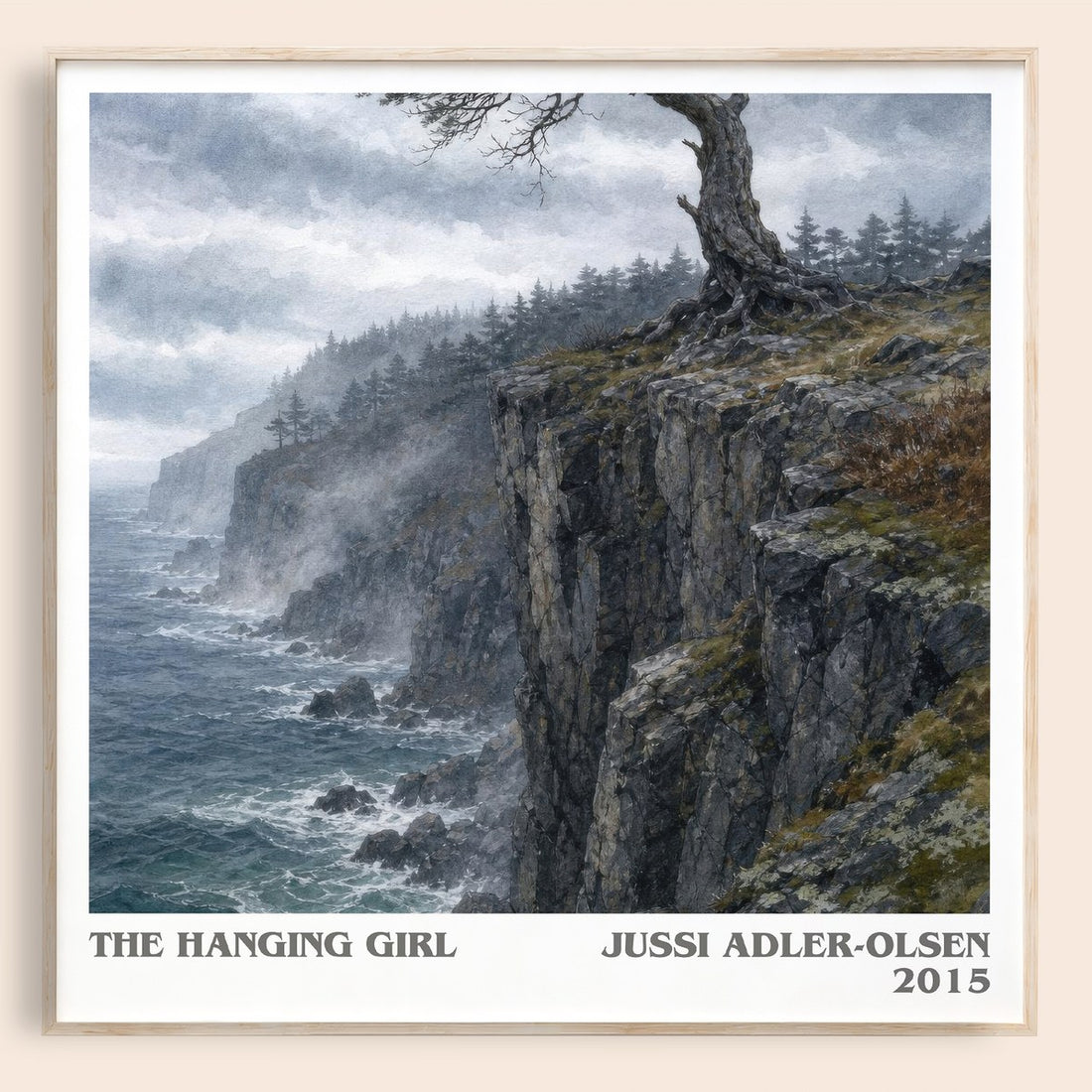 The Hanging Girl literary book poster by Jussi Adler-Olsen – framed literary art print