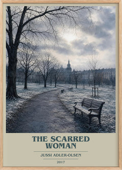 The Scarred Woman Book Cover Poster by Jussi Adler-Olsen
