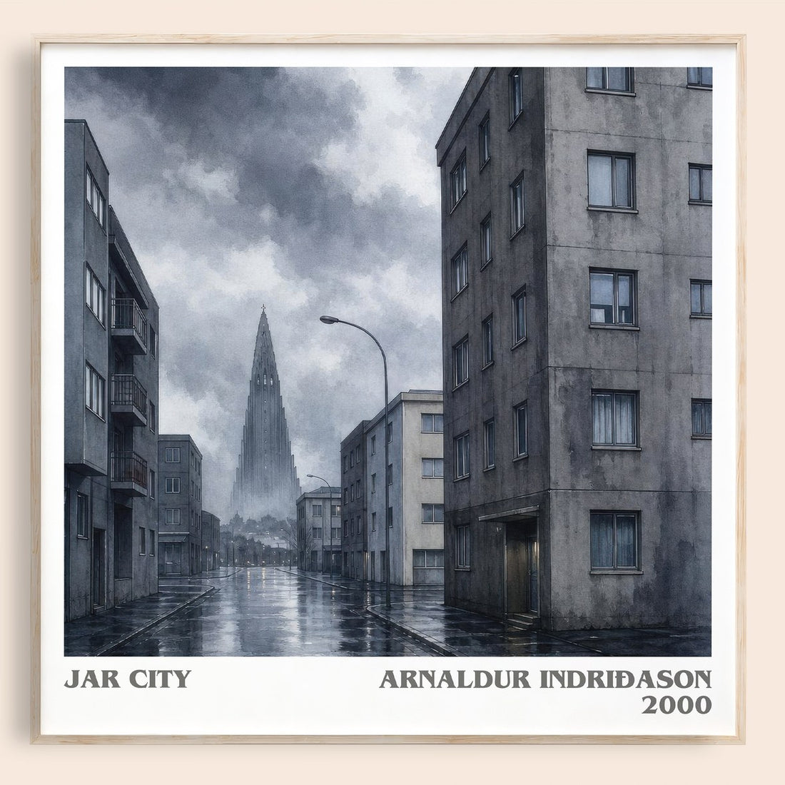 Jar City literary book poster by Arnaldur Indriðason – framed literary art print