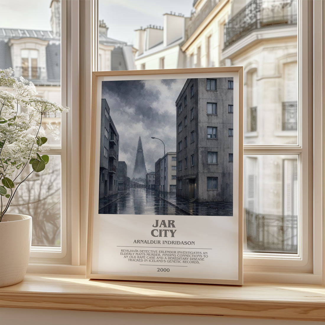 Jar City bookish poster colour and style options – Arnaldur Indriðason book art
