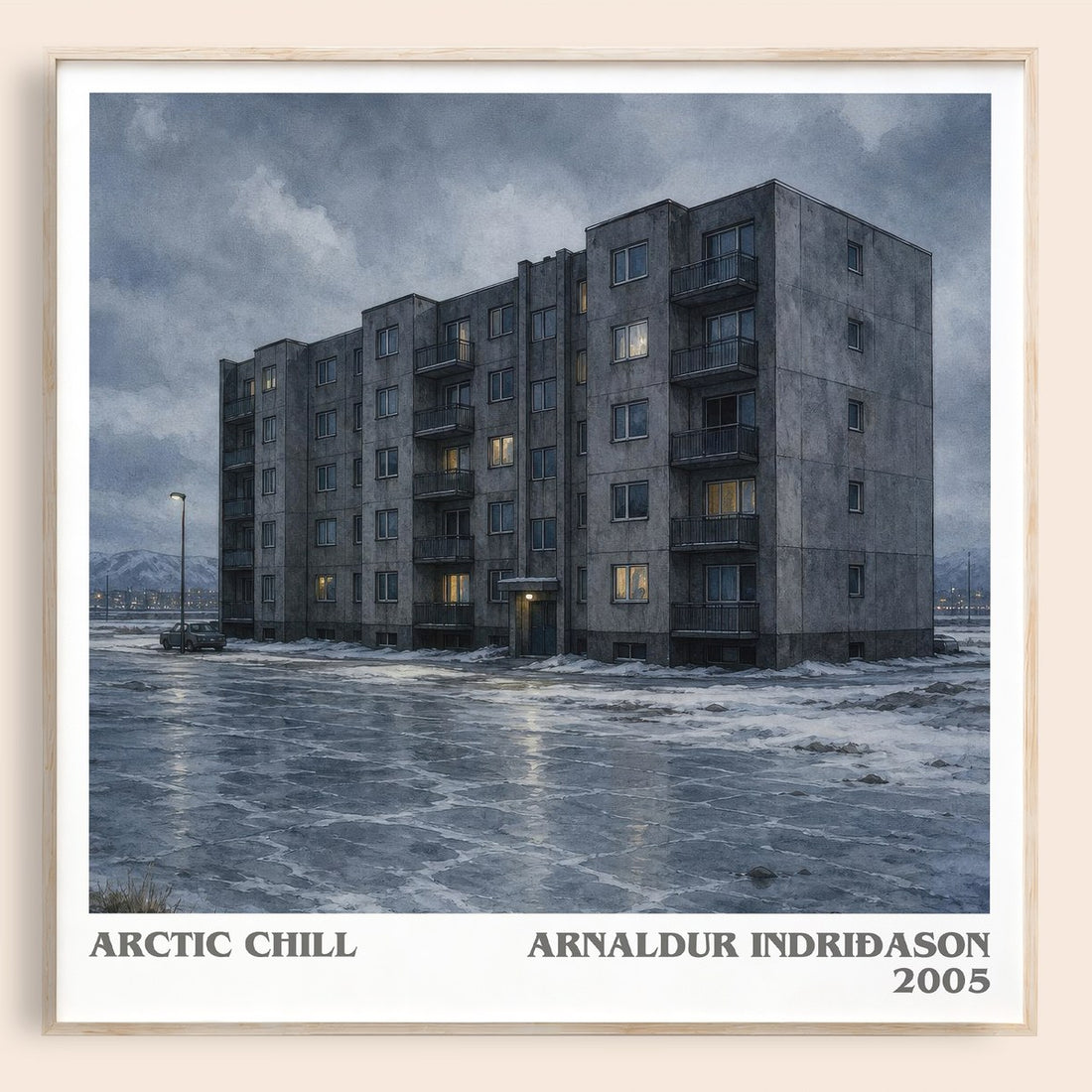 Arctic Chill literary book poster by Arnaldur Indriðason – framed literary art print