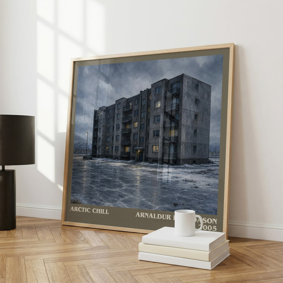Arctic Chill literary print framed by window – literary home decor