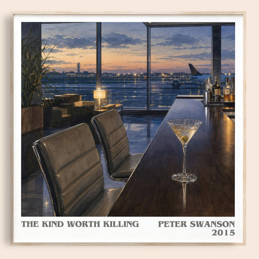 The Kind Worth Killing literary book poster by Peter Swanson – framed literary art print