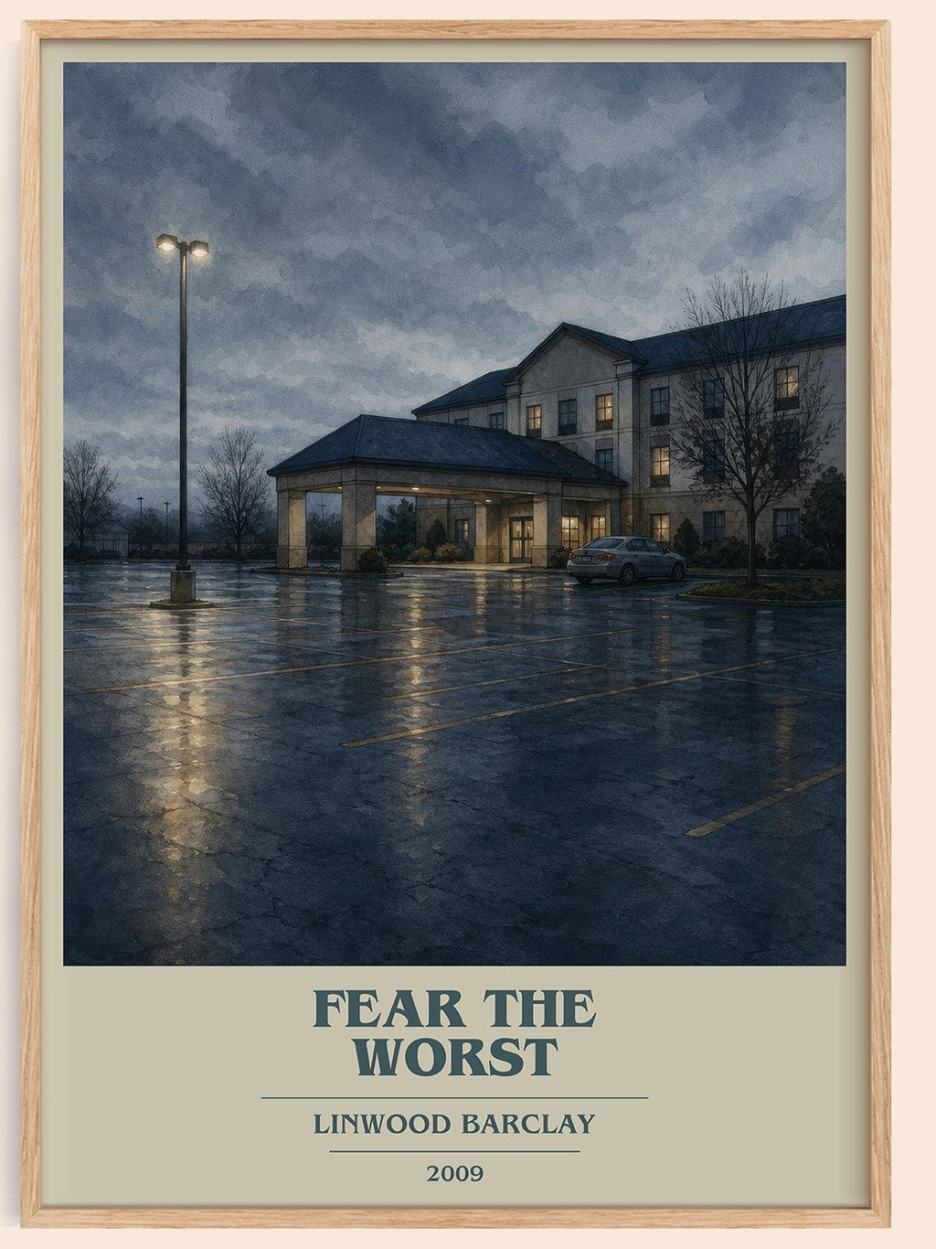 Fear the Worst book cover book poster by Linwood Barclay – framed literary art print