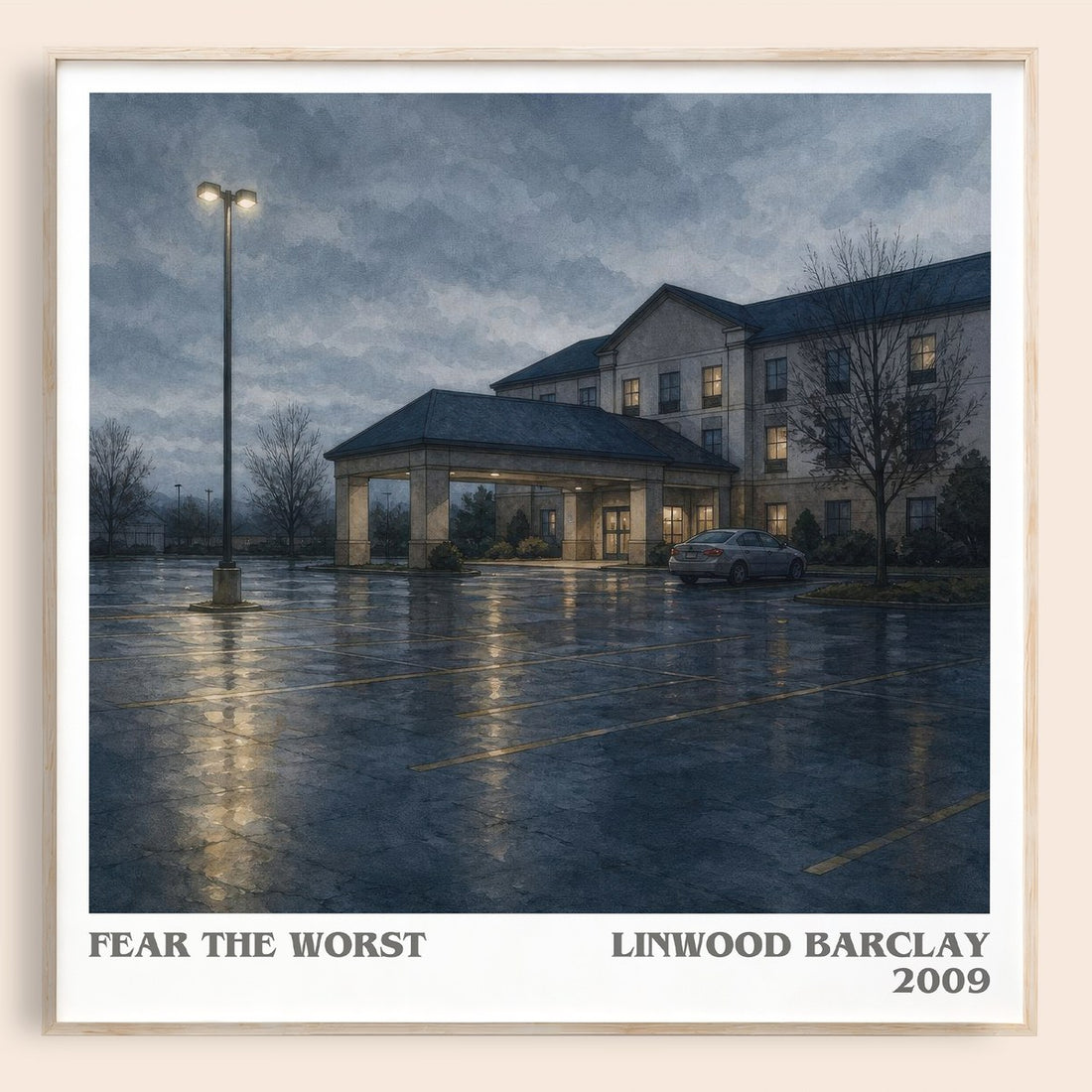 Fear the Worst literary book poster by Linwood Barclay – framed literary art print
