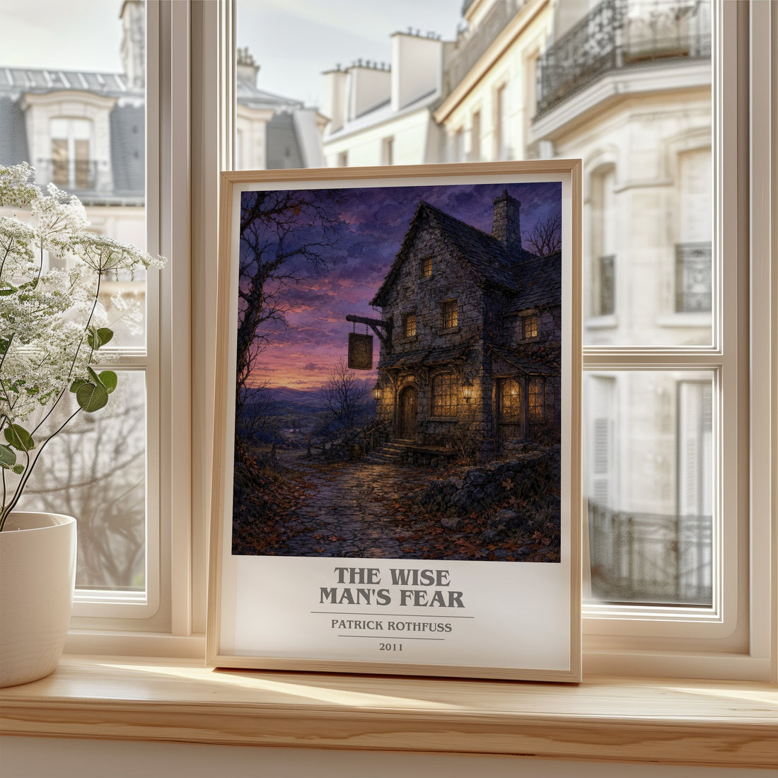 The Wise Man's Fear book cover poster colour and style options – Patrick Rothfuss book art