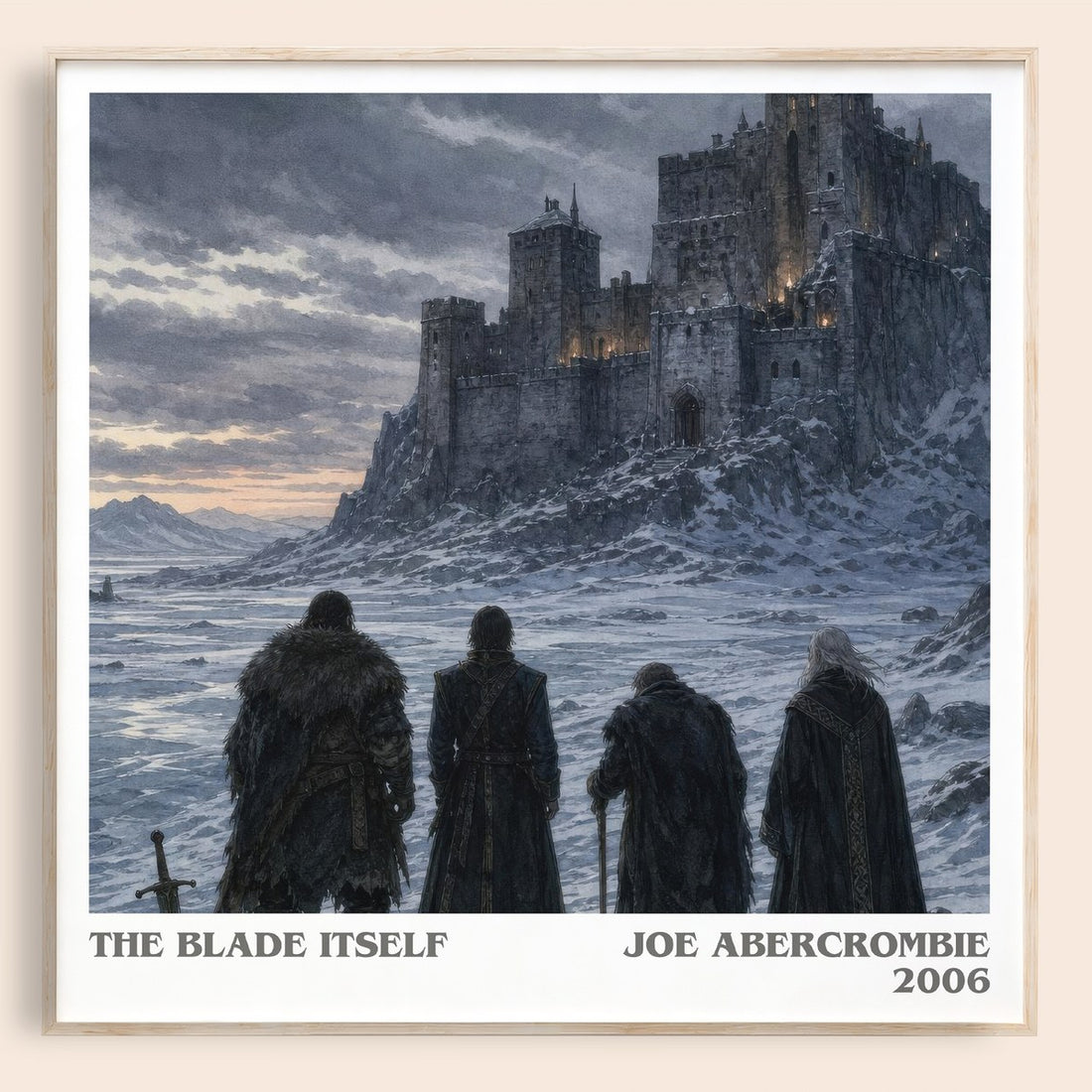 The Blade Itself literary book poster by Joe Abercrombie – framed literary art print