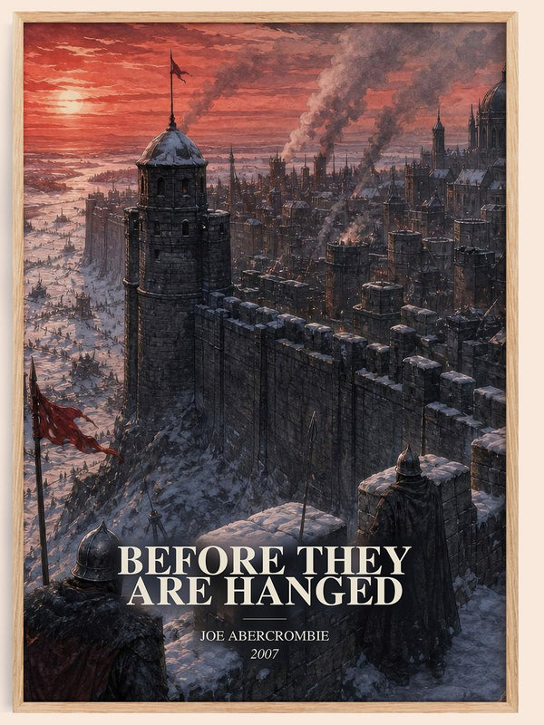 Before They Are Hanged watercolour book poster by Joe Abercrombie – framed literary art print