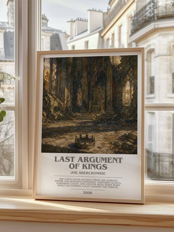 Last Argument of Kings bookish poster colour and style options – Joe Abercrombie book art