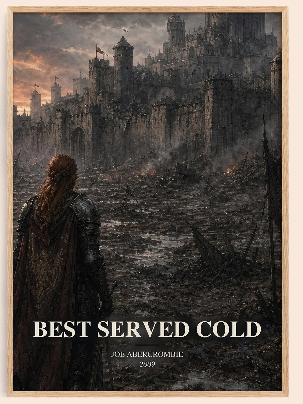 Best Served Cold watercolour book poster by Joe Abercrombie – framed literary art print