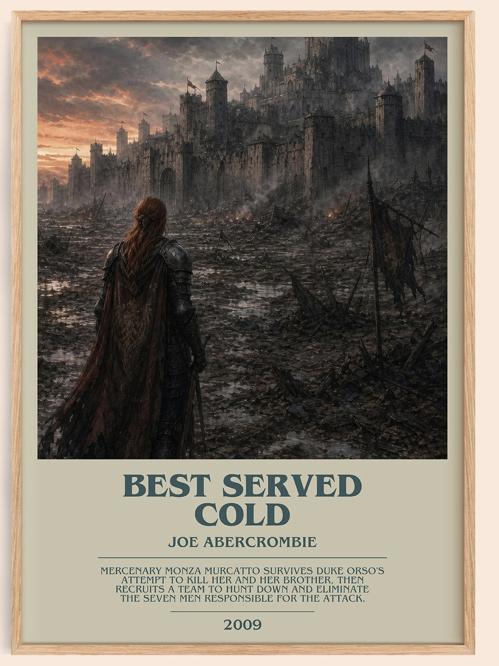 Best Served Cold bookish book poster by Joe Abercrombie – framed literary art print