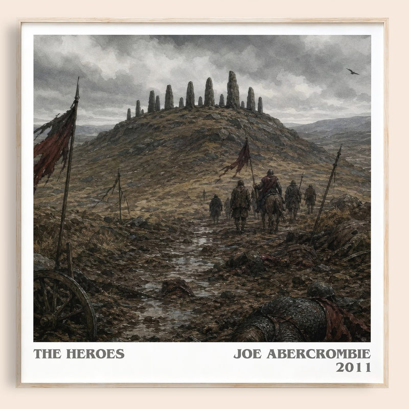 The Heroes literary book poster by Joe Abercrombie – framed literary art print