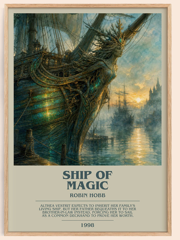 Ship of Magic bookish book poster by Robin Hobb – framed literary art print