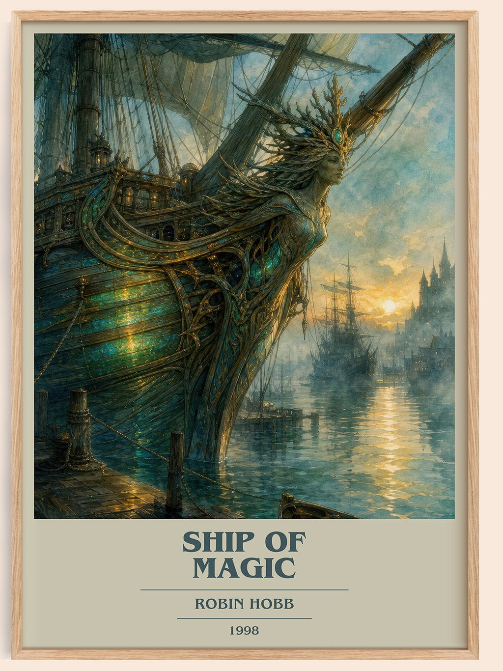 Ship of Magic book cover book poster by Robin Hobb – framed literary art print