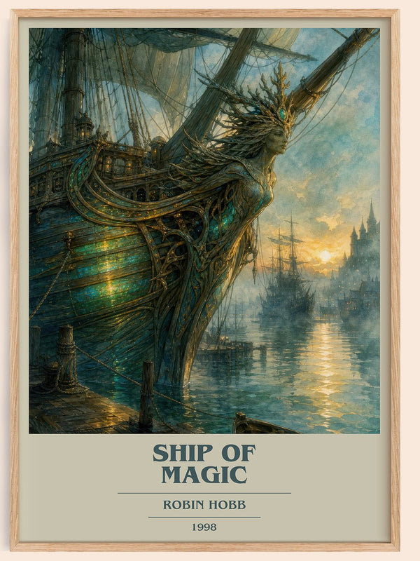 Ship of Magic book cover book poster by Robin Hobb – framed literary art print