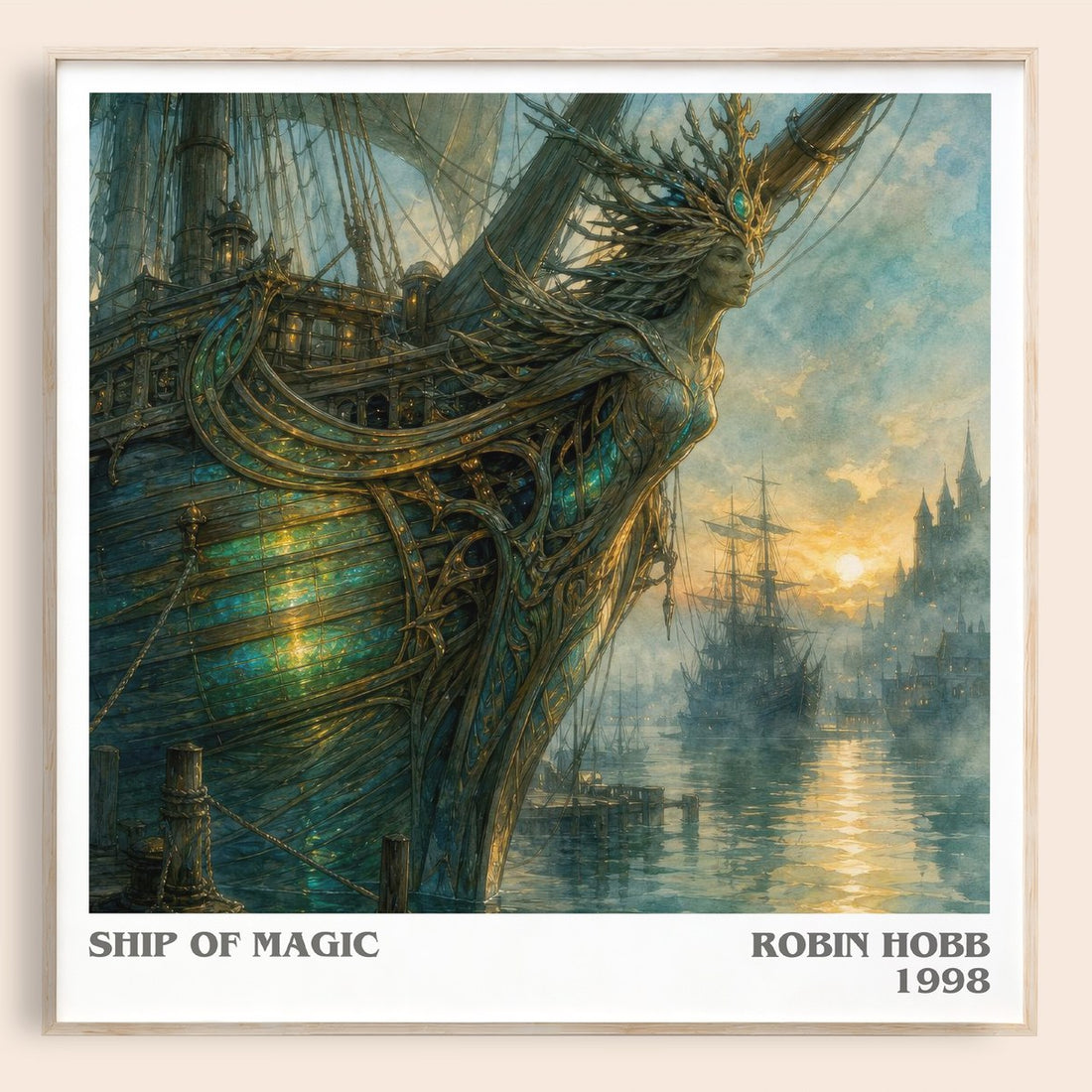 Ship of Magic literary book poster by Robin Hobb – framed literary art print