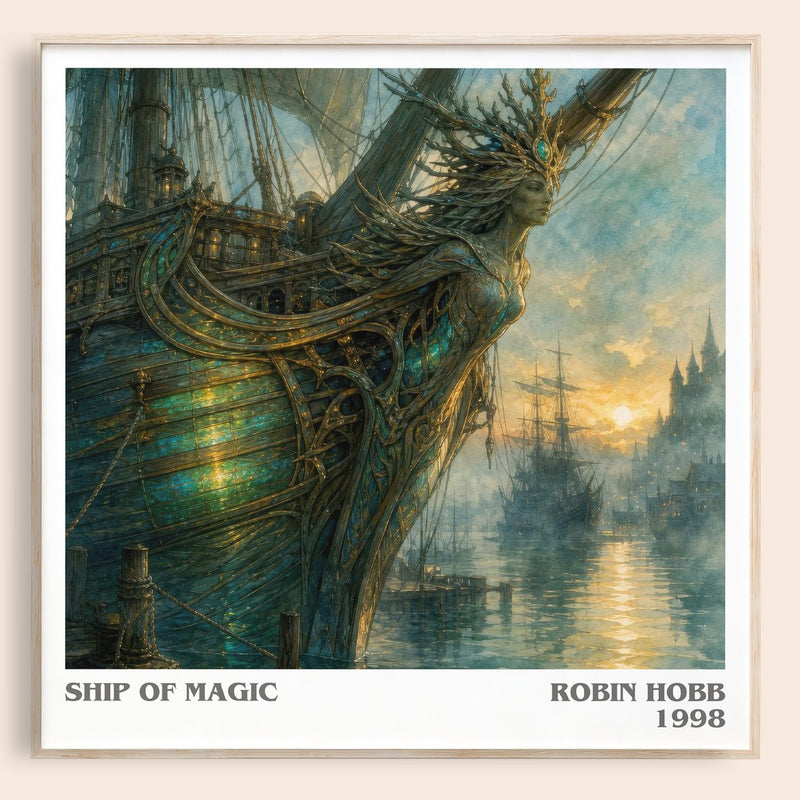 Ship of Magic literary book poster by Robin Hobb – framed literary art print