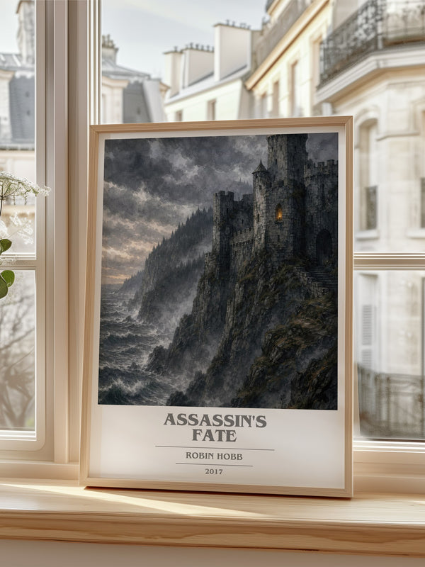 Assassin's Fate book cover poster colour and style options – Robin Hobb book art
