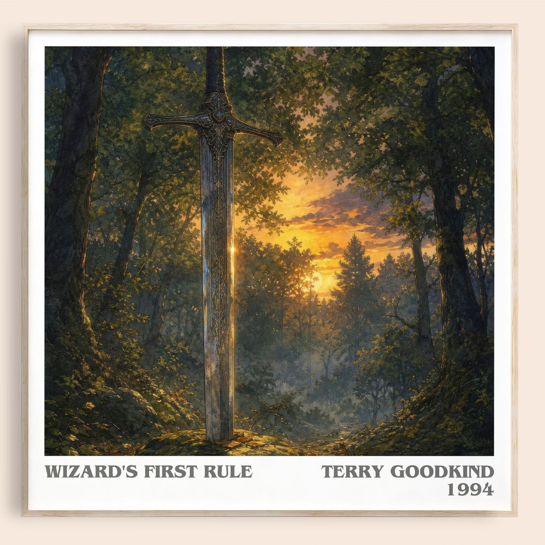 Wizard's First Rule literary book poster by Terry Goodkind – framed literary art print