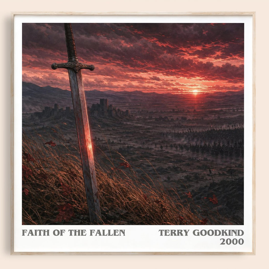 Faith of the Fallen literary book poster by Terry Goodkind – framed literary art print