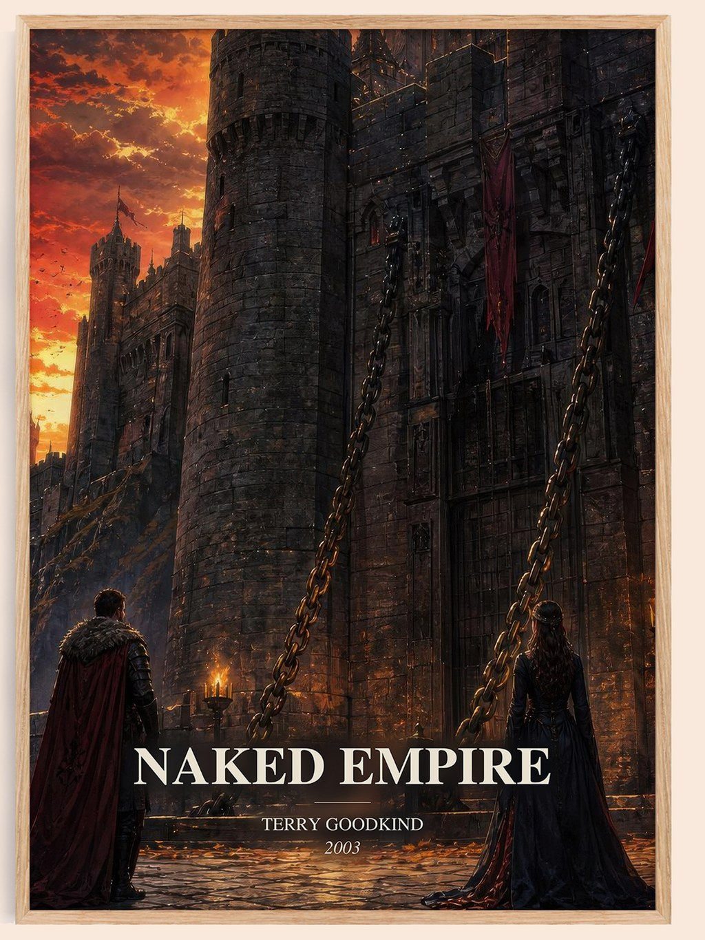 Naked Empire watercolour book poster by Terry Goodkind – framed literary art print
