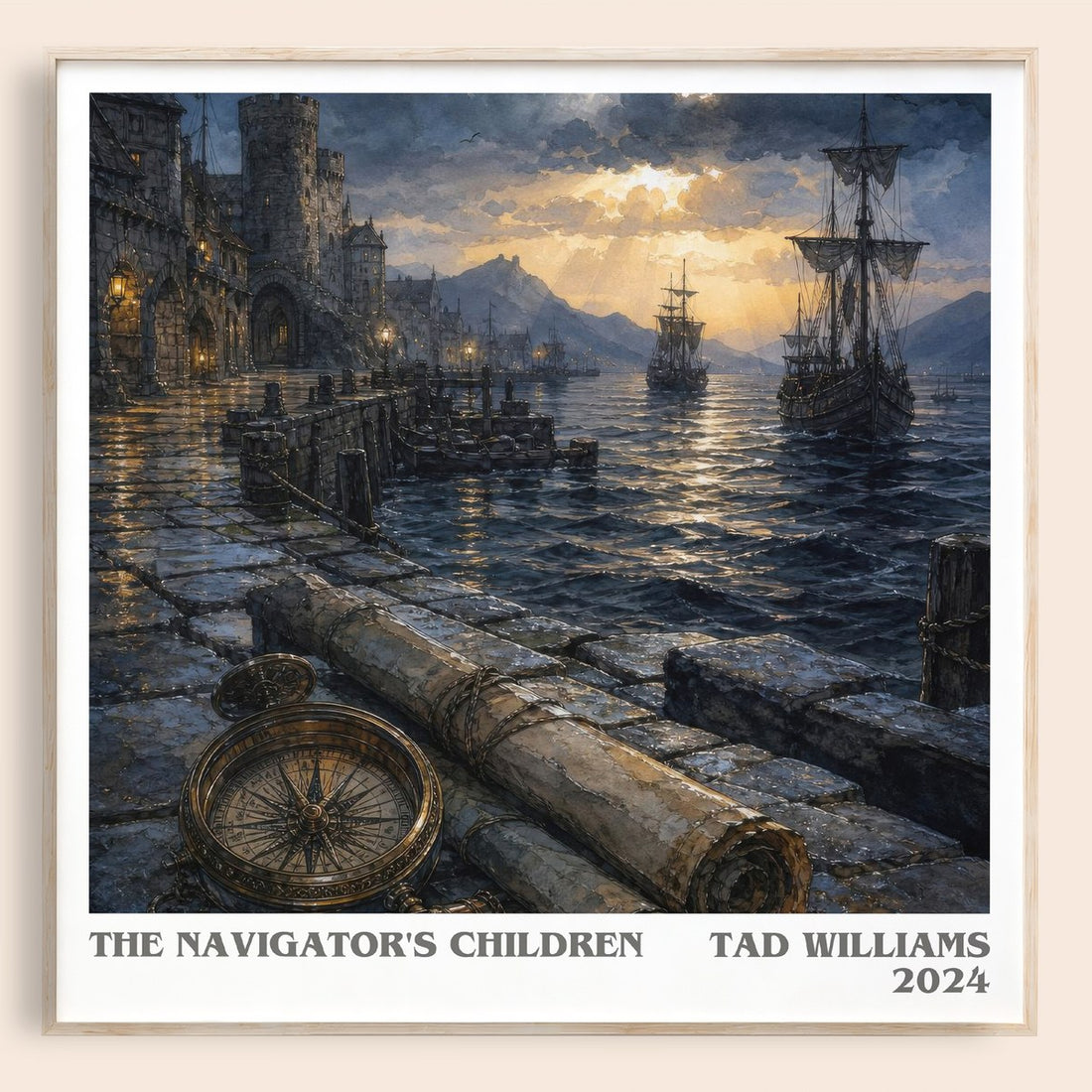 The Navigator's Children literary book poster by Tad Williams – framed literary art print