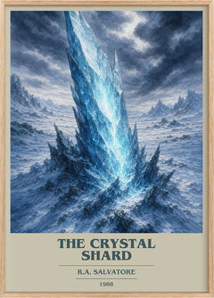 The Crystal Shard Book Cover Poster by R.A. Salvatore