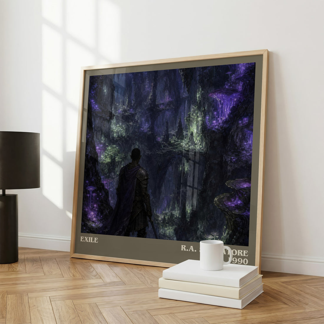 Exile literary print framed by window – literary home decor