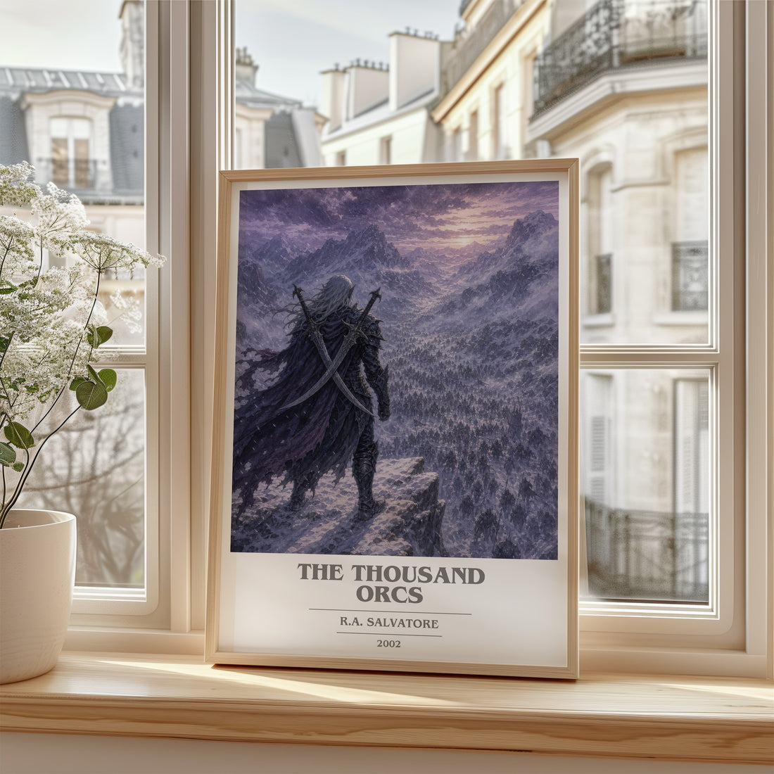 The Thousand Orcs book cover poster colour and style options – R.A. Salvatore book art
